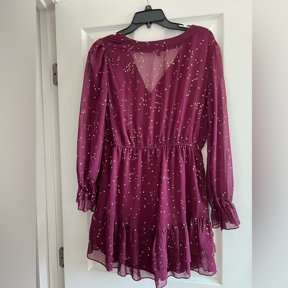 Burgundy dress with gold flecks - Picture 2 of 4
